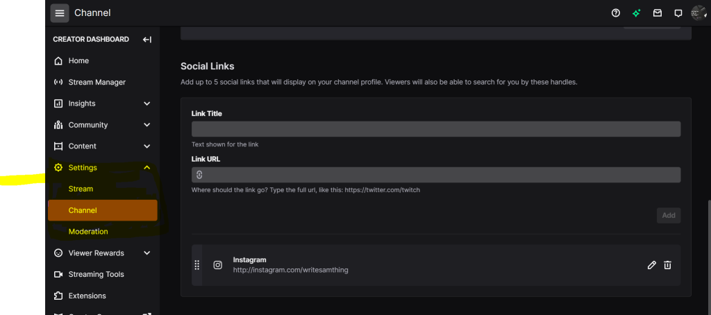 How Do I Add Links on Twitch Bio?