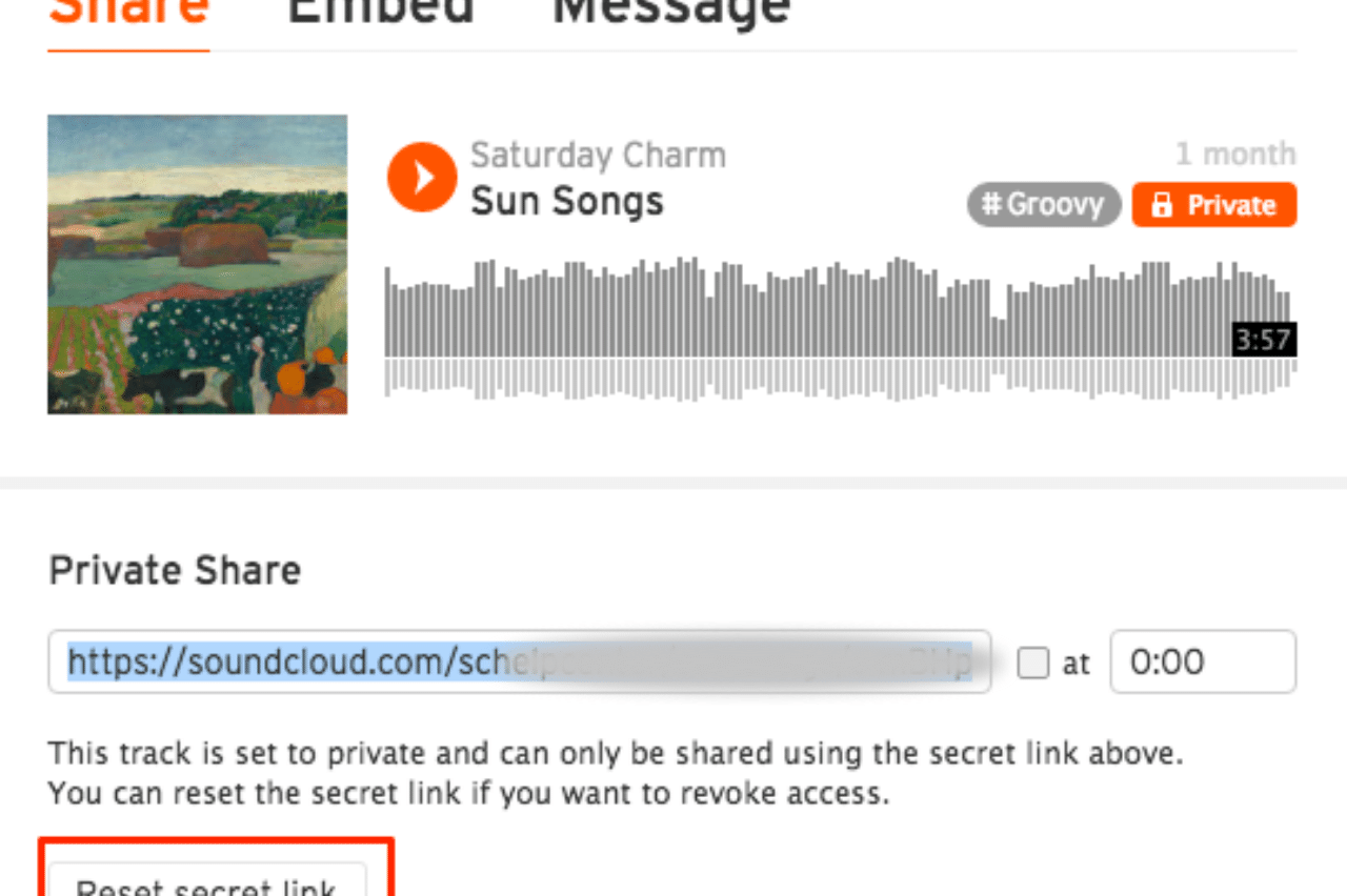 SoundCloud URL not working can be due to resent by the owner