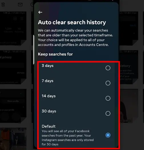 How to Reset Instagram Search History