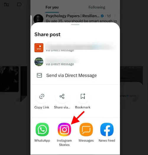 How to share tweets to Instagram Stories