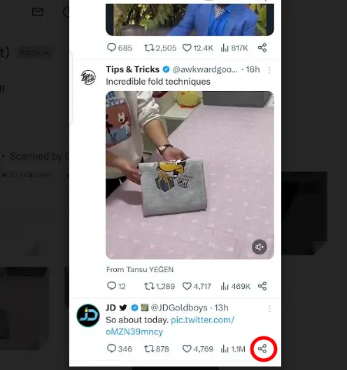 How to Tweet a video from another Tweet