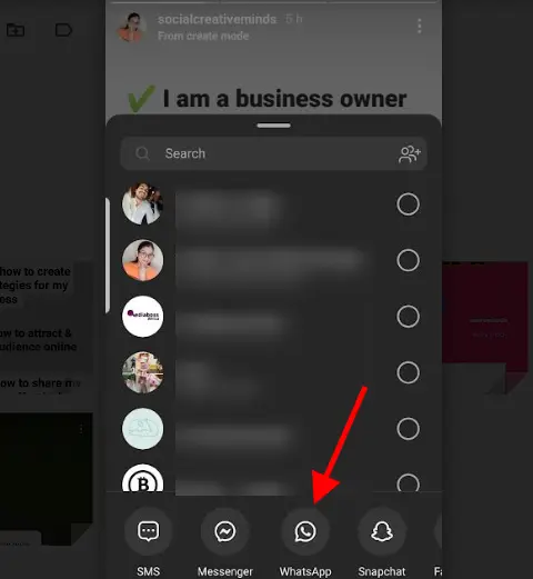 How to Share Instagram Link on WhatsApp Status