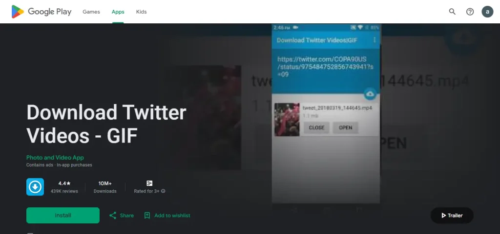 Twitter video downloader