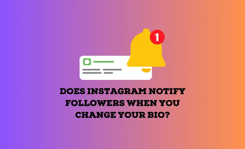 Does Instagram Notify Followers When You Change Your Bio?