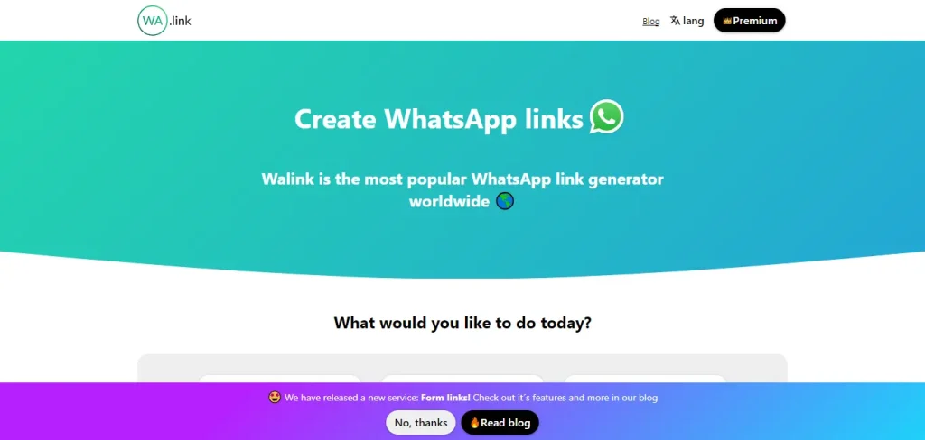 wa.link WhatsApp Link Generator 
