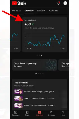 How to See Your Subscribers on YouTube Mobile 4