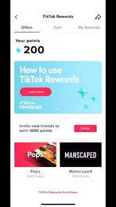 TikTok Rewards point screenshot