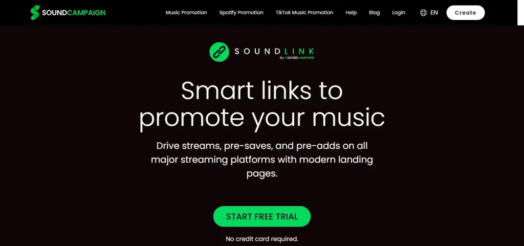 Linkfire alternative: Soundplate click