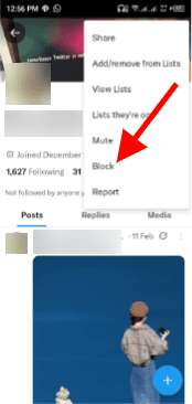 Twitter block