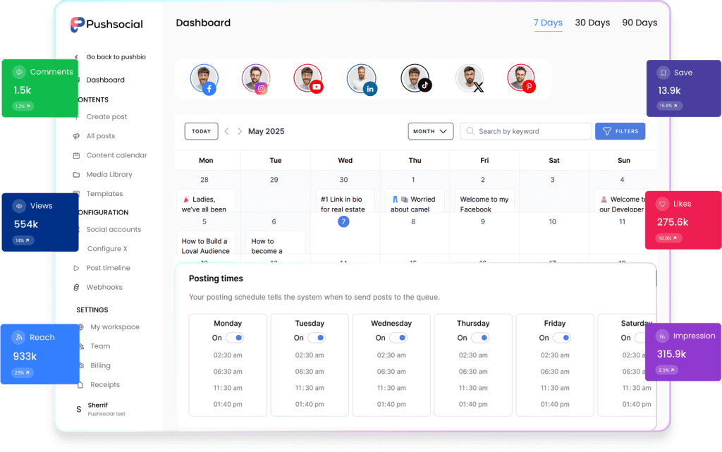 Pushsocial social media scheduler