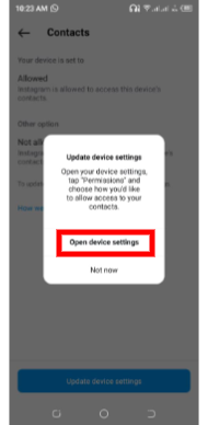 How to find contacts on Instagram