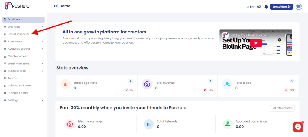 How to schedule posts on Facebook with Pushbio