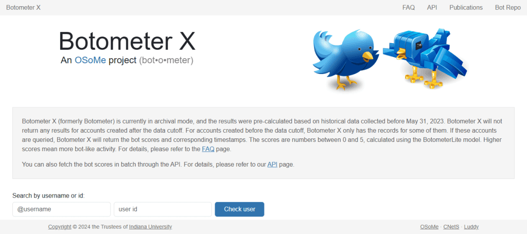 Twitter Bot checker