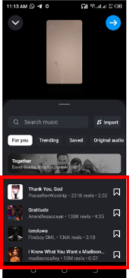 add audio to Reels on Instagram
