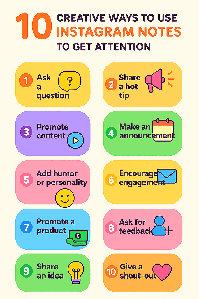 10 Creative ways to use Instagram Notes to get attention