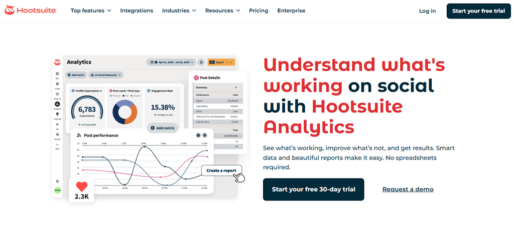 Best social media analytics tools: Hootsuite
