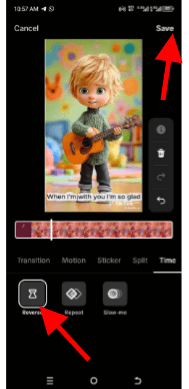 How to play a TikTok video in reverse