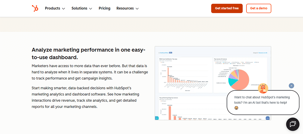Best social media reporting tools: Hubspot
