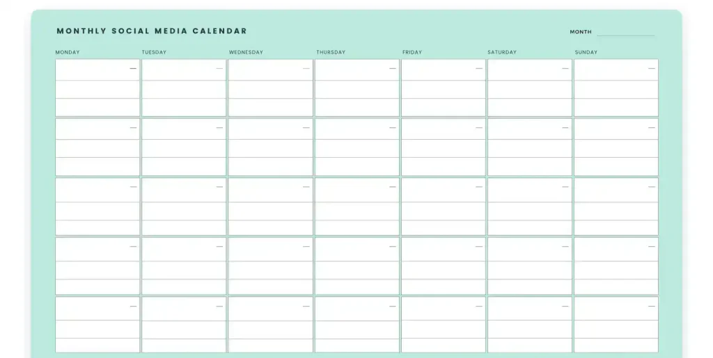 Best free content calendar examples: Canva