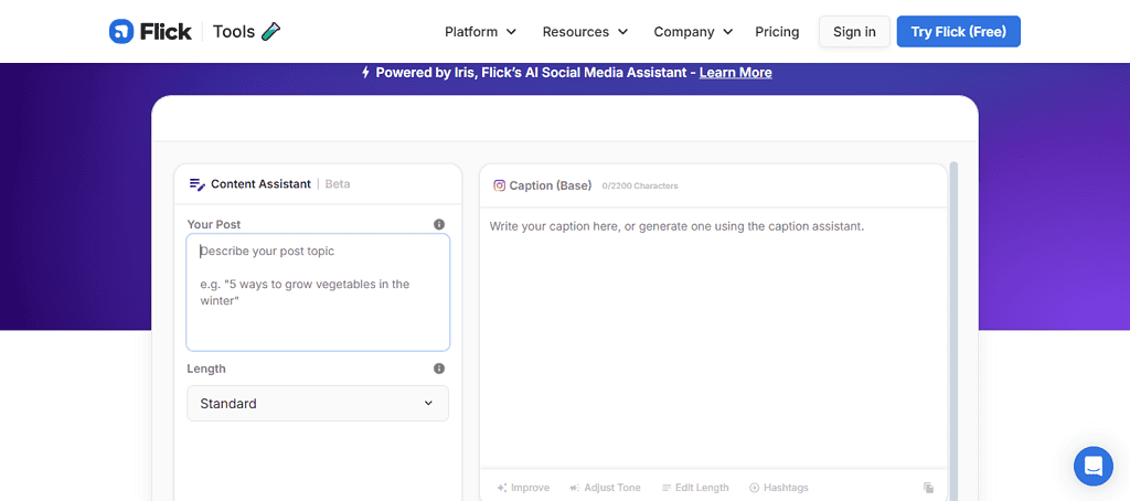 Best AI Caption Generator for Instagram