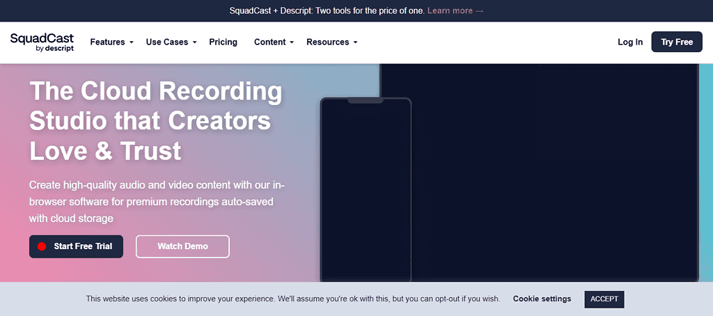 Best AI tools for podcast content: SquadCast