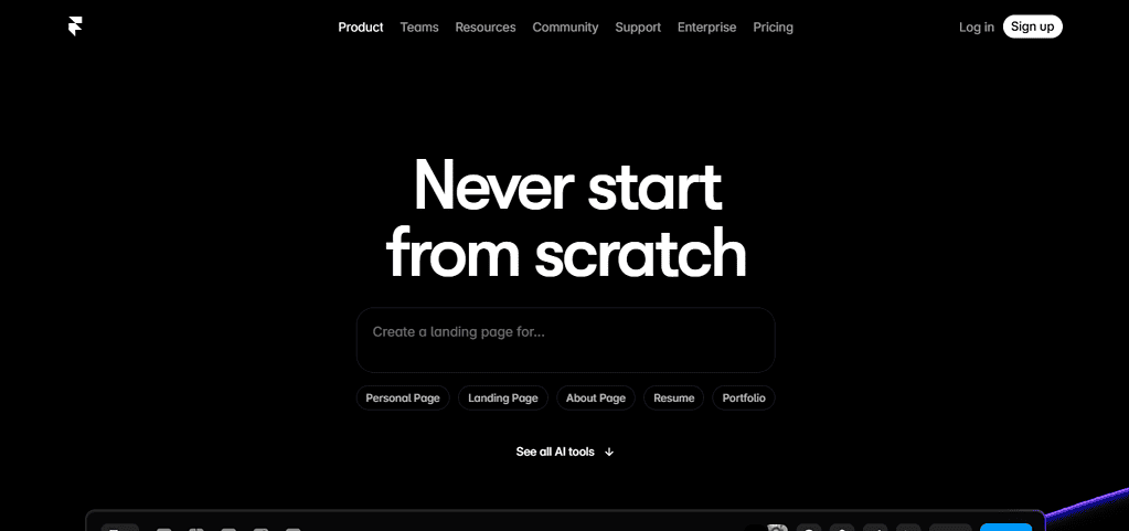 AI tools for brand content creation: Framer.AI
