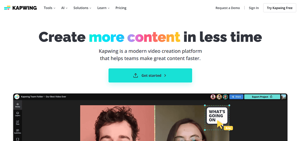 AI Tools for Instagram Content Creation: Kapwing