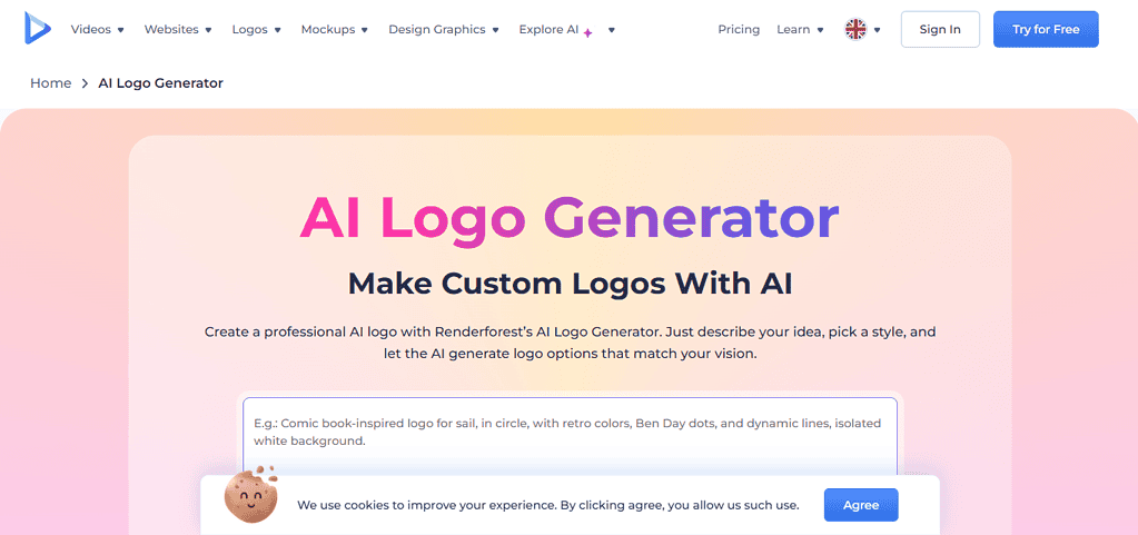 AI tools for brand content creation: Renderforest