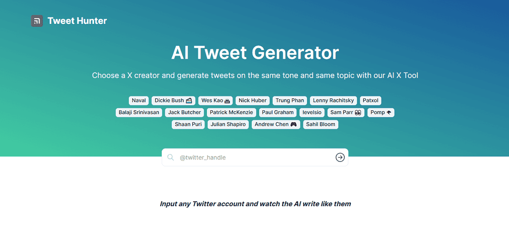 Best AI tools for Twitter post creation: Tweet Hunter
