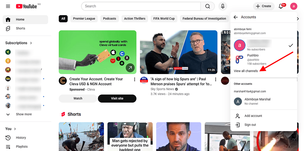 How to Create Multiple YouTube Channels on One Account 1
