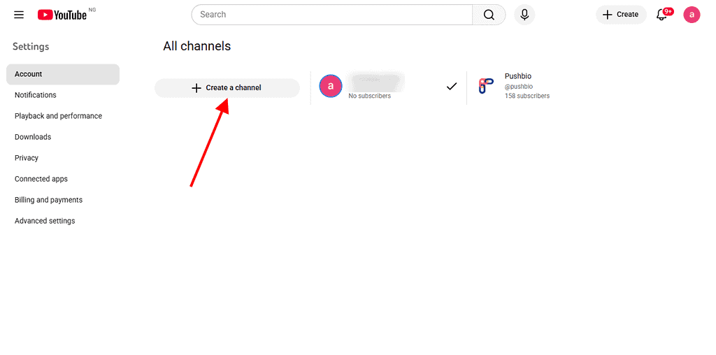 How to create a new YouTube channel on desktop