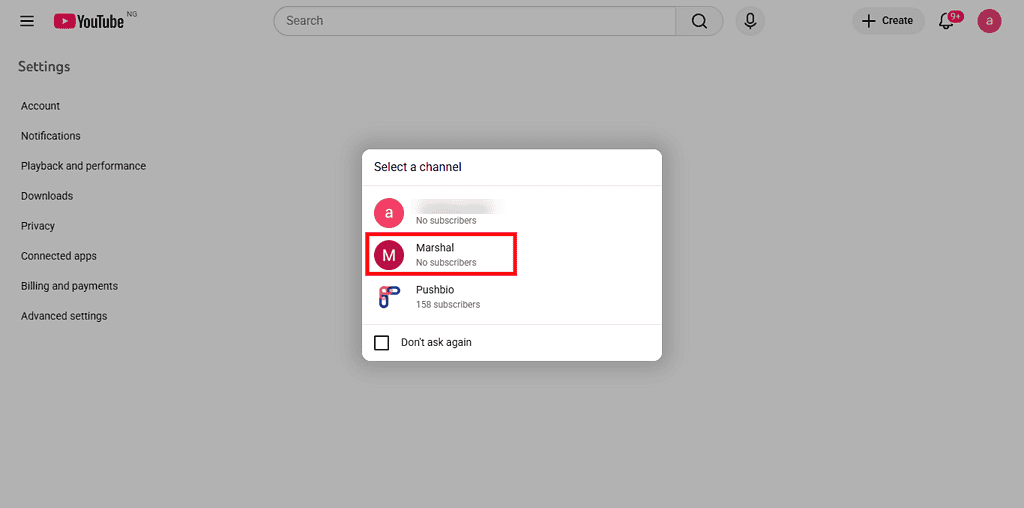 How to create a new YouTube channel on desktop