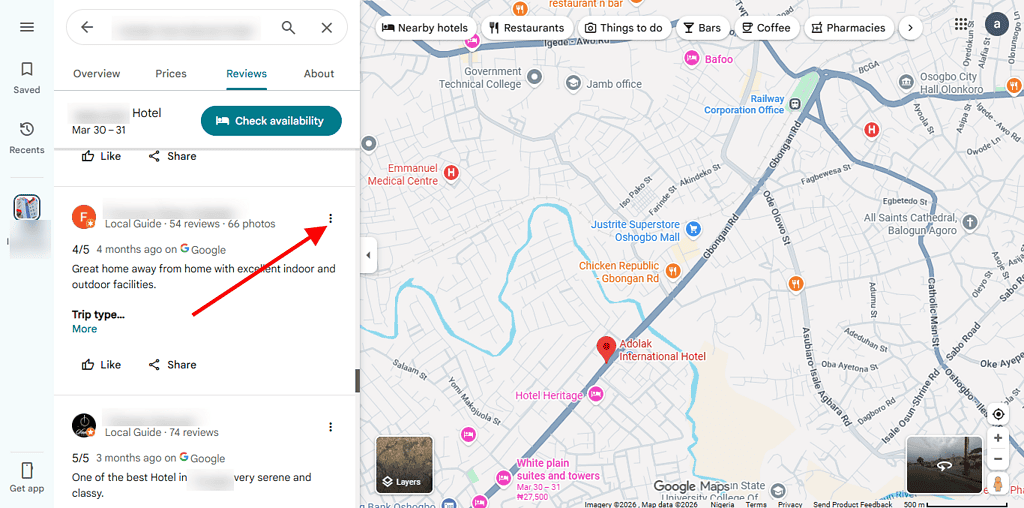 How to report a review via Google Maps