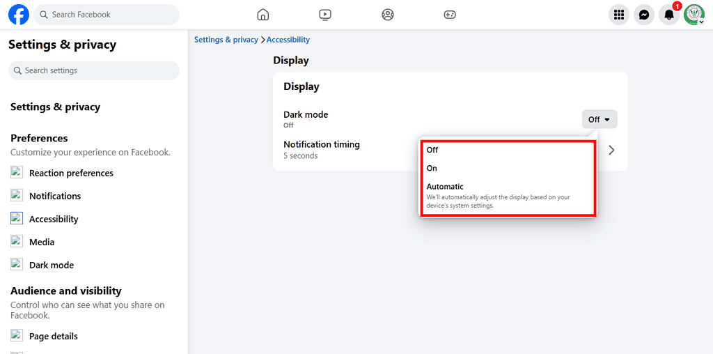 How to Get Dark Mode on Facebook 3
