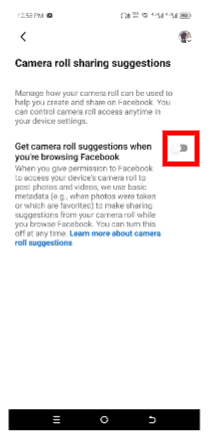 Camera roll sharing suggestions