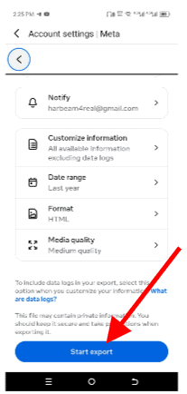 Download a copy of all your Facebook data