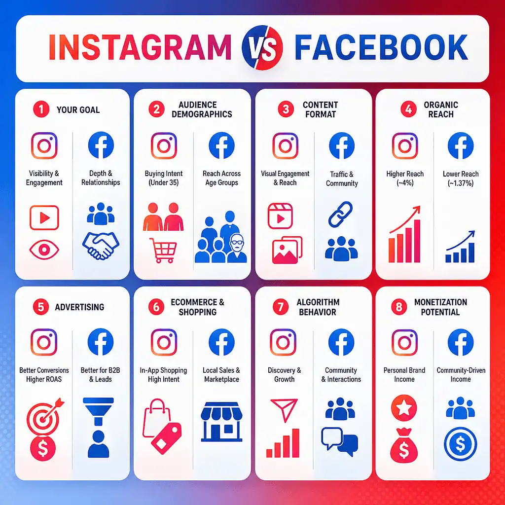 Instagram vs Facebook Which platform should you focus on